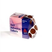 Label Avery Dispenser Pack Circle 24mm Brown DMC24Br